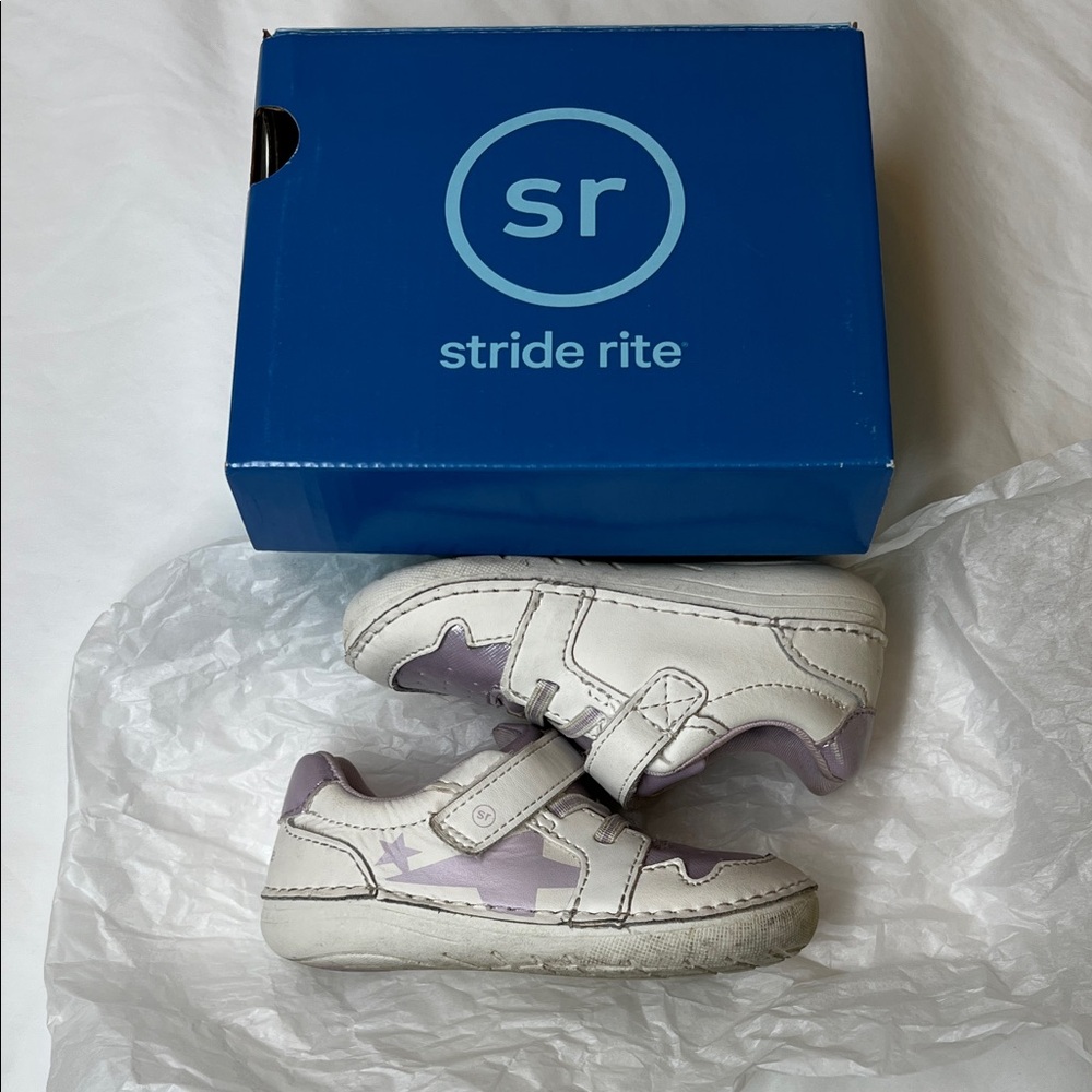 Stride Rite Kids Waverly Sneakers in White and Lavender